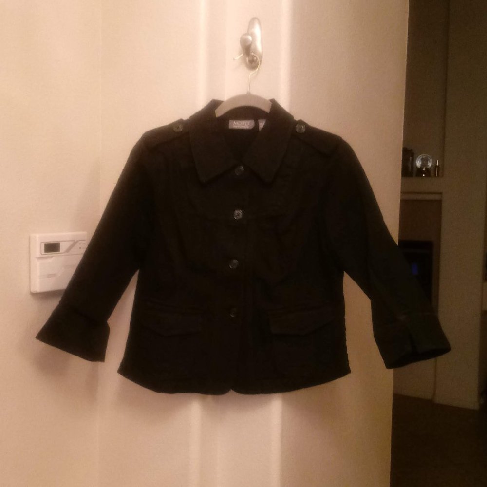 Motto Black Denim Jacket